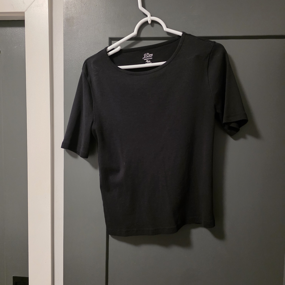 J. Crew Classic Black Short Sleeve Tee
